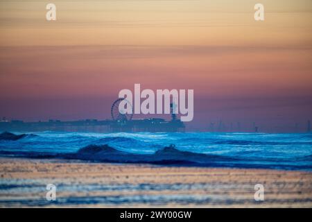 Sonnenuntergang an der Nordsee Stockfoto