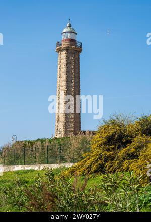 Leuchtturm und Hafen in Estepona, Málaga Stockfoto