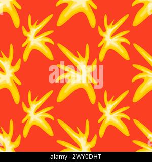 Handgezeichnete geomethische nahtlose Muster Illustration Grafik Shaper Neon lebendig Stockfoto