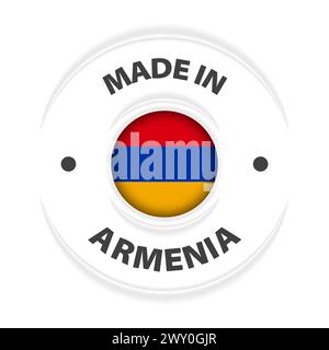 „Made in Armenia“-Grafik und -Label. Auswirkungselement für die Verwendung, die Sie daraus machen möchten. Stock Vektor