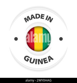 „Made in Guinea“-Grafik und -Label. Auswirkungselement für die Verwendung, die Sie daraus machen möchten. Stock Vektor
