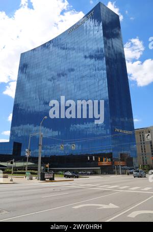 INDIANAPOLIS, IN, USA-08.SEPTEMBER 2014:JW Marriott Indianapolis ist ein Hotel im Stadtzentrum von Indianapolis, neben dem Indiana Convention Center Stockfoto