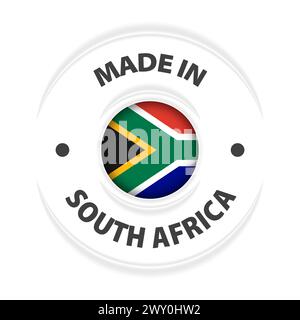 Hergestellt in Südafrika Grafik und Label. Element der Wirkung für die Verwendung, die Sie daraus machen möchten. Stock Vektor