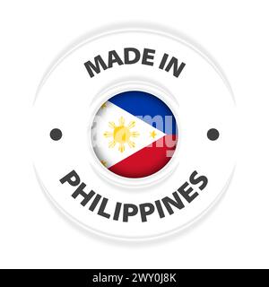 Made in Philippines Grafik und Label. Element der Wirkung für die Verwendung, die Sie daraus machen möchten. Stock Vektor