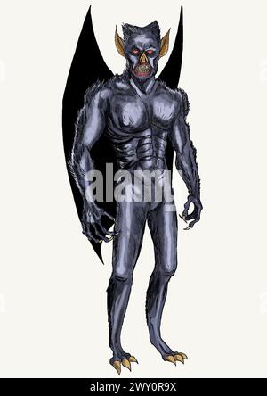 Abbildung Batsquatch Stockfoto