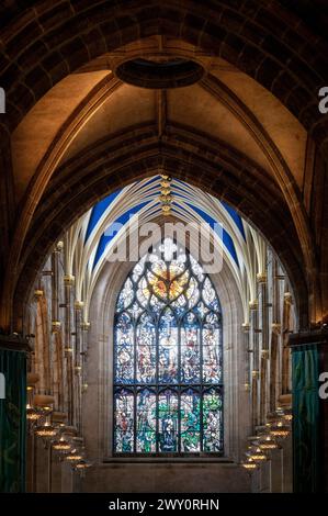 St. Giles Cathedral oder High Kirk of Edinburgh, Interior Shot, Edinburgh, Schottland, Großbritannien Stockfoto