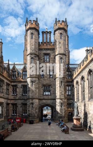 Interne Ansicht des New College der University of Edinburgh, University of Edinburgh in Schottland, Großbritannien Stockfoto