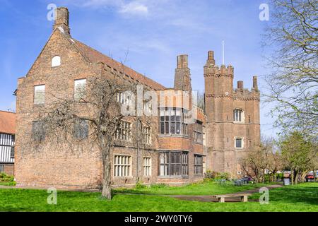 Gainsborough Old Hall mittelalterliches Herrenhaus Außenansicht Gainsborough Lincolnshire England Großbritannien GB Europa Stockfoto