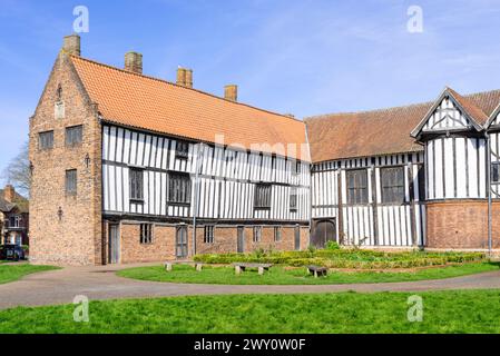 Gainsborough Old Hall mittelalterliches Herrenhaus Außenansicht Gainsborough Lincolnshire England Großbritannien GB Europa Stockfoto