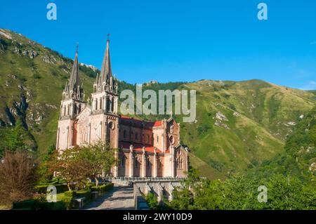 Basilika. Covadonga, Asturien, Spanien. Stockfoto