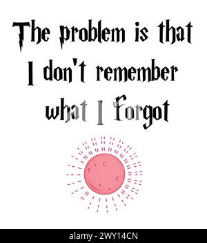 Poster der Zauberschule, Zitat aus einem Buch über einen Zauberjungen. Stock Vektor