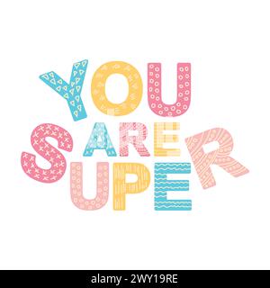 Niedliche Grußkarten für Babys im schlichten skandinavischen Stil und in Pastellfarben. Babyplakate, Karten, Kleidung, Kinderzimmer Stock Vektor