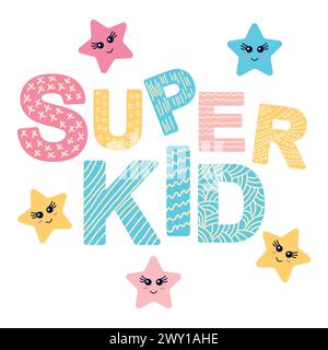 Niedliche Grußkarten für Babys im schlichten skandinavischen Stil und in Pastellfarben. Babyplakate, Karten, Kleidung, Kinderzimmer Stock Vektor