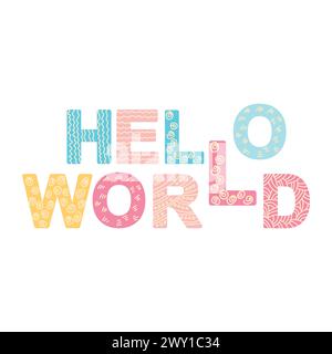 Niedliche Grußkarten für Babys im schlichten skandinavischen Stil und in Pastellfarben. Babyplakate, Karten, Kleidung, Kinderzimmer Stock Vektor