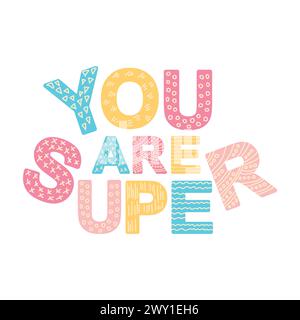 Niedliche Grußkarten für Babys im schlichten skandinavischen Stil und in Pastellfarben. Babyplakate, Karten, Kleidung, Kinderzimmer Stock Vektor