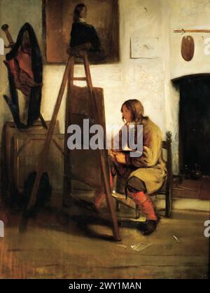 Junger Maler in seinem Atelier (ca. 1655–1660) Barent Fabritius - Stockfoto