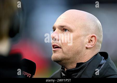 UTRECHT - Trainer Johnny Jansen vor dem niederländischen Eredivisie-Spiel zwischen dem FC Utrecht und dem PEC Zwolle im Galgenwaard-Stadion am 3. April 2024 in Utrecht, Niederlande. ANP GERRIT VAN KÖLN Stockfoto
