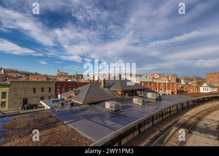 Staunton, Virginia, USA – 24. Februar 2024: Die historische Innenstadt wurde 1801 gegründet, aber 1732 gegründet. Stockfoto