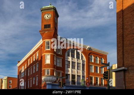 Staunton, Virginia, USA – 24. Februar 2024: Die historische Innenstadt wurde 1801 gegründet, aber 1732 gegründet. Stockfoto