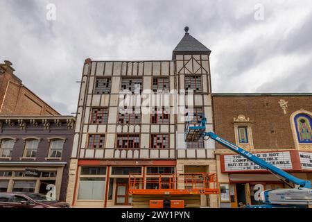 Staunton, Virginia, USA – 24. Februar 2024: Die historische Innenstadt wurde 1801 gegründet, aber 1732 gegründet. Stockfoto