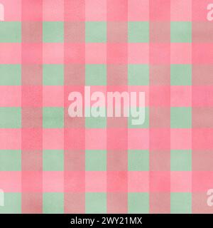 Handgezeichnete Aquarellillustration. Kariertes nahtloses Muster. Karomuster. Stockfoto