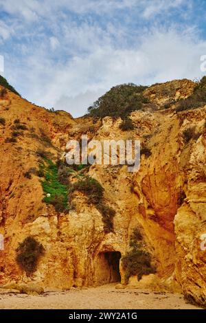 Blick vom Küstenweg Lagos, Ponta da Piedade Trail, Portugal, Europa Stockfoto