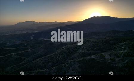 Wunderschöner Sonnenuntergang in Spanien, Marbella. Stockfoto