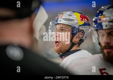 EV Red Bull Salzburg vs HCB Südtirol Alperia am 02.04.2024 in Salzburg Österreich Stockfoto