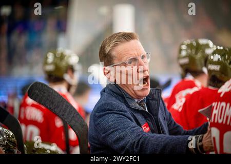 EV Red Bull Salzburg vs HCB Südtirol Alperia am 02.04.2024 in Salzburg Österreich Stockfoto