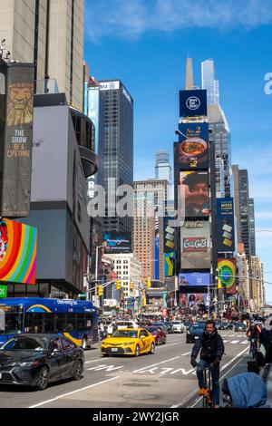 Times Square, NYC, USA, 2024, Stockfoto