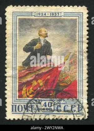 RUSSLAND - UM 1953: Briefmarke gedruckt von Russland, zeigt Lenin, um 1953 Stockfoto