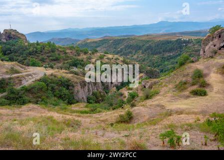 Der alte Khndzoresk verlassene Höhlenstadt in Armenien Stockfoto