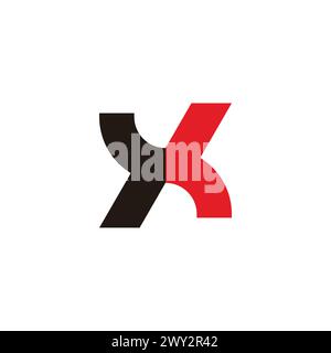 Letter xl einfacher geometrischer farbenfroher Logo-Vektor Stock Vektor