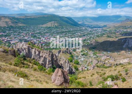 Panoramablick auf die armenische Stadt Goris Stockfoto