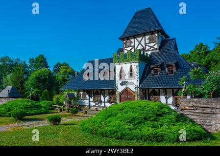 Ethno-Dorf Kotromanicevo in Bosnien und Herzegowina Stockfoto