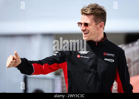 Suzuka, Japan. April 2024. Nico Hulkenberg (GER) Haas F1 Team. 04.04.2024. Formel-1-Weltmeisterschaft, Rd 4, Großer Preis Von Japan, Suzuka, Japan, Vorbereitungstag. Das Foto sollte lauten: XPB/Alamy Live News. Stockfoto