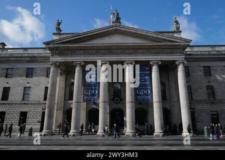 Das General Post Office in der O'Connell Street, Schauplatz des Osteraufstandes 1916. Dublin, Irland Stockfoto