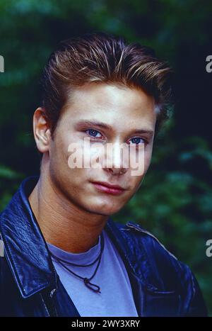 Fabian Harloff, deutscher Schauspieler, Hörspiel- und Synchronsprecher und Musiker, Portrait, 1991. Stockfoto