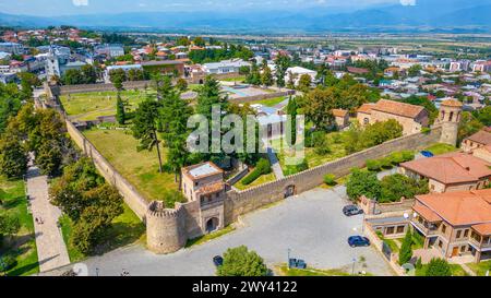 Panoramablick auf die Festung Telavi, Georgia Stockfoto