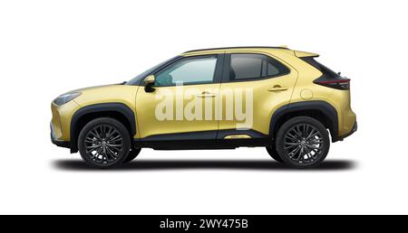 Toyota Yaris Cross Car Seitenansicht isoliert auf weißem Hintergrund Stockfoto