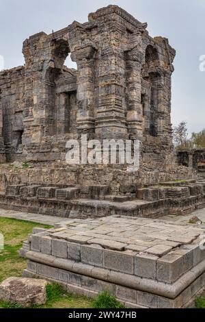 Martand Sun Temple, 8. Jahrhundert, Anantnag, Kaschmir, Indien Stockfoto