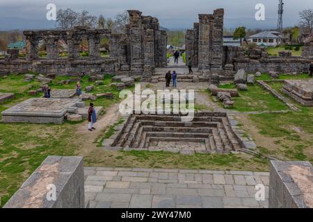 Martand Sun Temple, 8. Jahrhundert, Anantnag, Kaschmir, Indien Stockfoto