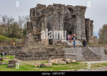 Martand Sun Temple, 8. Jahrhundert, Anantnag, Kaschmir, Indien Stockfoto