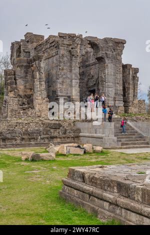 Martand Sun Temple, 8. Jahrhundert, Anantnag, Kaschmir, Indien Stockfoto