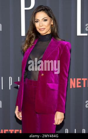 Los Angeles, USA. April 2024. Moran Atias besucht am 3. April 2024 die Ankunft von Netflix’s „Ripley“ im Egyptian Theatre in Los Angeles, KALIFORNIEN. (Foto: Corine Solberg/SipaUSA) Credit: SIPA USA/Alamy Live News Stockfoto