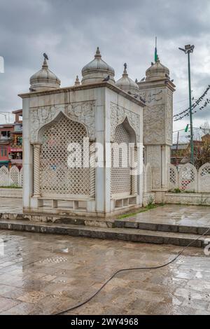 Hazratbal-Schrein, Dargah Sharif-Moschee, Srinagar, Kaschmir, Indien Stockfoto