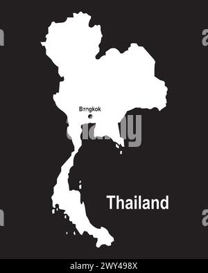 Thailand Karte Symbol Vektor Illustration Symbol Design Stock Vektor