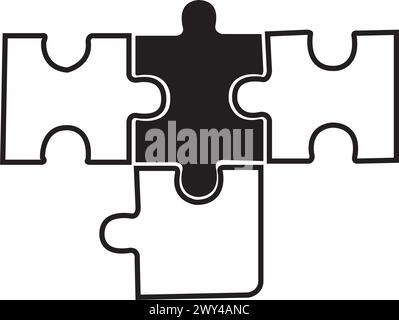 Puzzle Symbol Vektor Illustration Symbol Design Stock Vektor