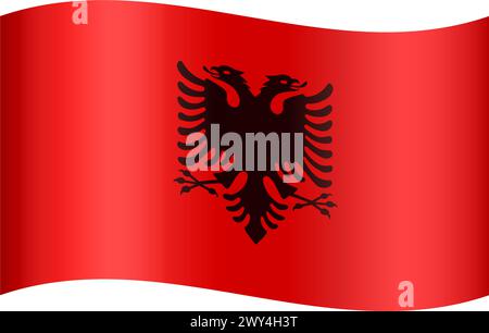 Albanien Flagge Stock Vektor