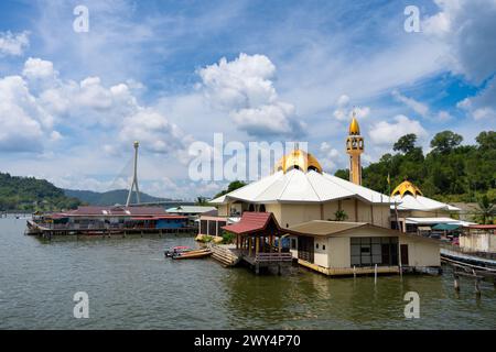 Ein malerischer Blick auf die Siedlung Water Village (Kampong Ayer), Brunei. Stockfoto